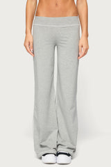 Kathrin Contrast Stitched Flared Trousers