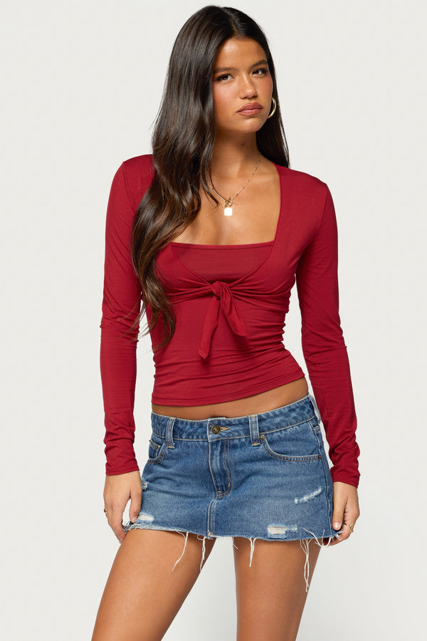 Jayme Two Piece Tie Front Top view 1