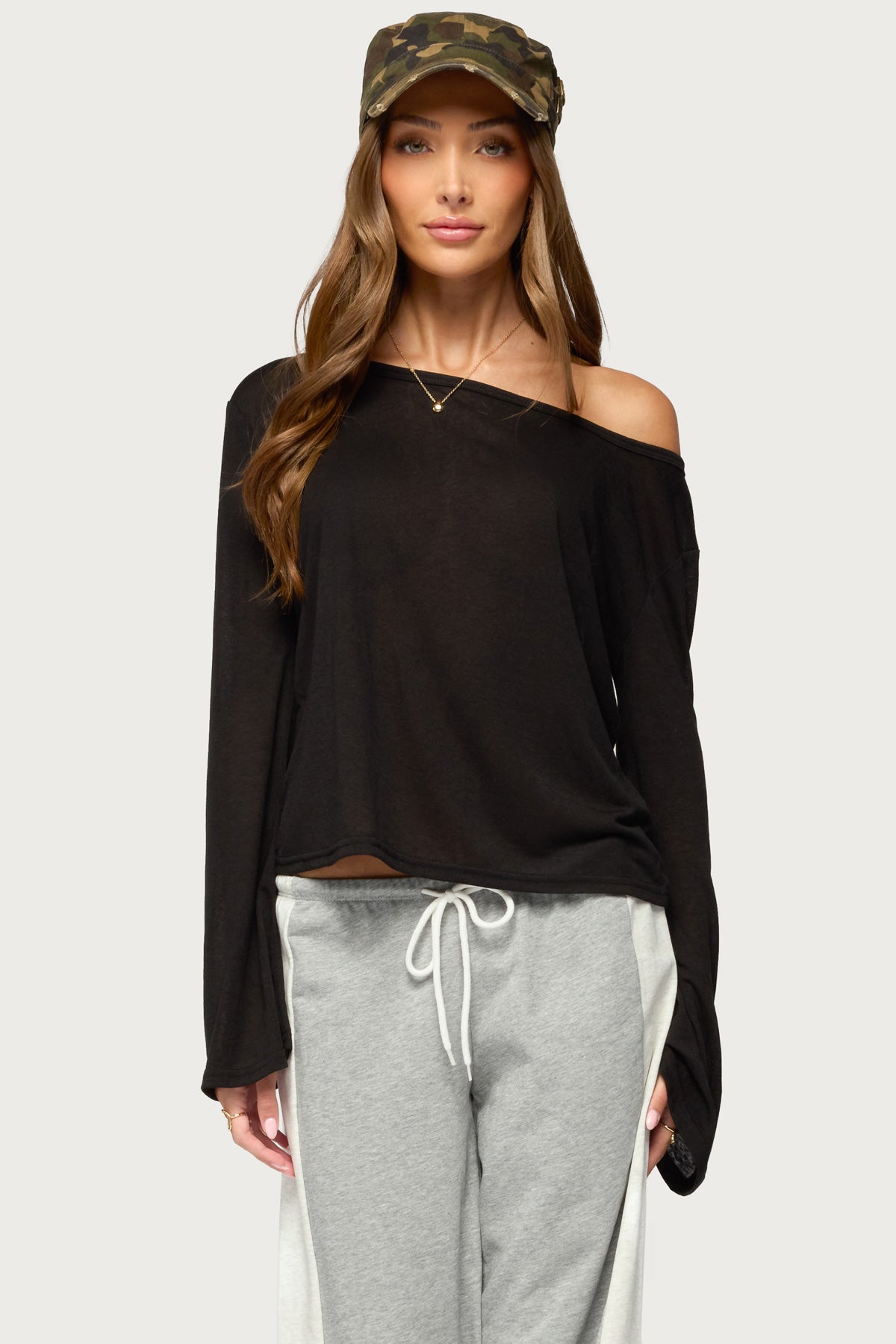 Beebs Off Shoulder Bell Sleeve Top