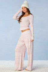 Edikted Fair Isle Long Sleeve Top