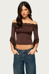 Damie Off Shoulder Lacey Top