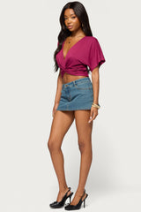 Aveleigh Twisted Flutter Top