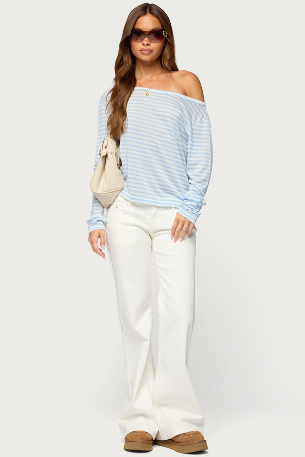 Kathee Striped Off Shoulder Top