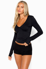 Trista V Neck Long Sleeve Top