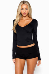 Trista V Neck Long Sleeve Top
