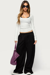 Brody Wide Leg Pleated Joggers