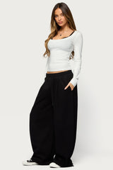 Brody Wide Leg Pleated Joggers
