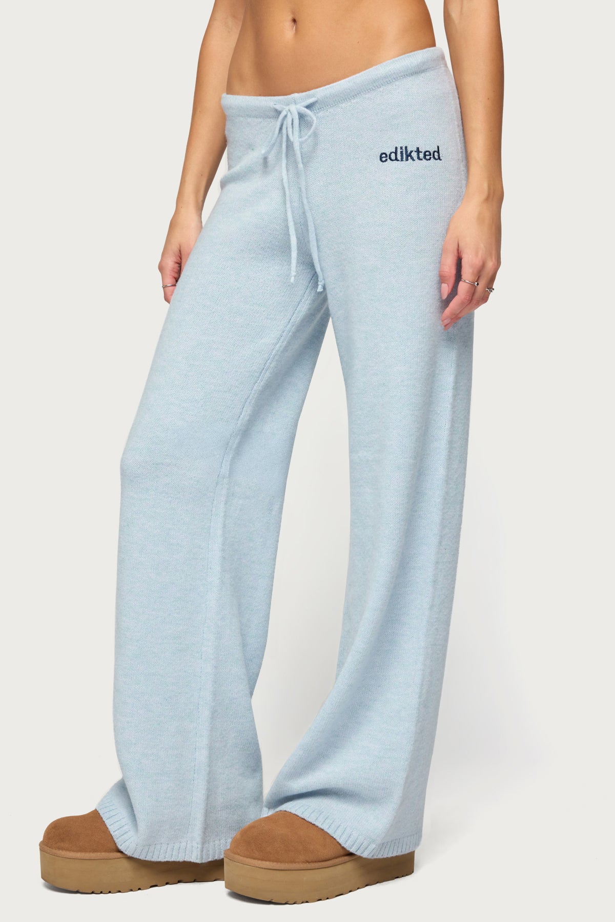 Cozy In Edikted Knit Trousers
