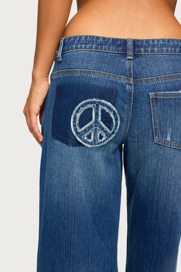 Sini Peace Low Rise Baggy Jeans view 2