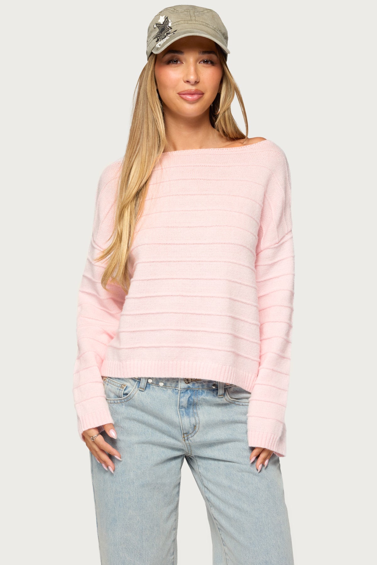 Raylee Textured Knit Striped Sweater