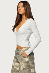 Korrie V Neck Wrap Top