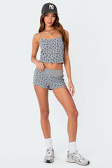 Wildflower Waffle Low Rise Micro Shorts