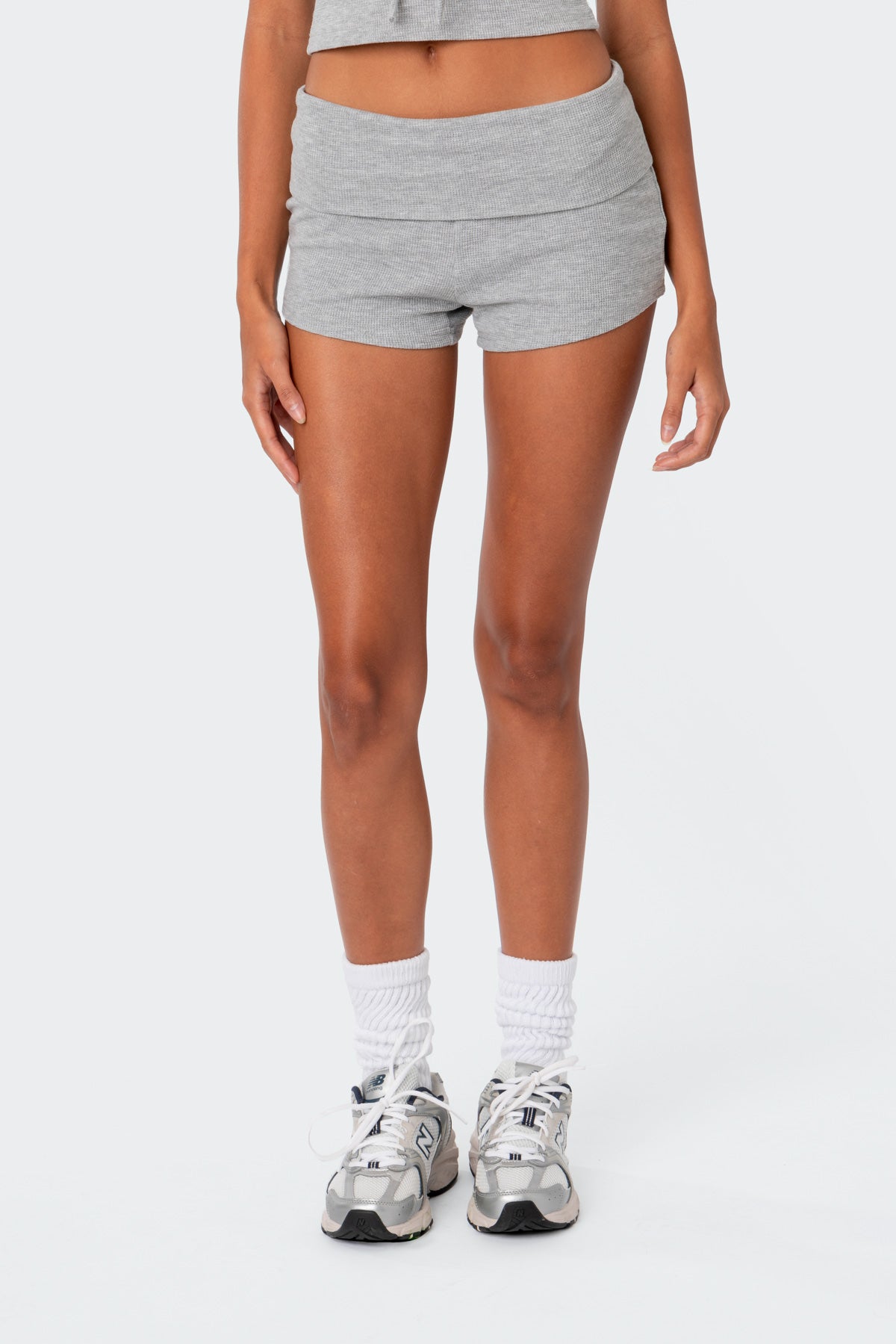 Lizzy Foldover Waffle Shorts