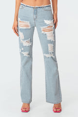 Bindi Low-Rise Ripped Jeans