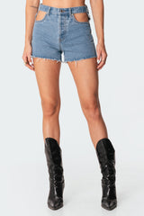 Polly Pocketless Denim Shorts