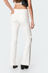 Engine White Flared Jeans