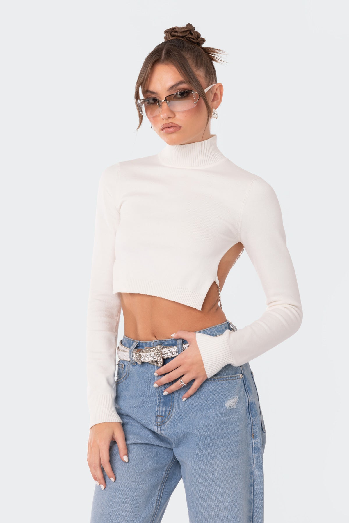 Jenna Knitted Open Back Top