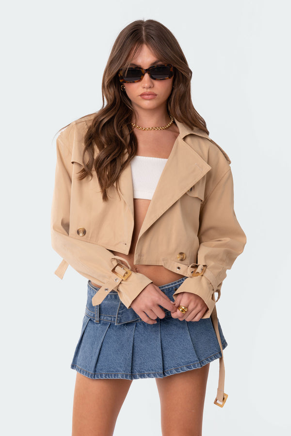 Shadow Cropped Trench Jacket