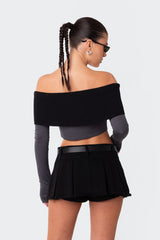 Alma Off Shoulder Half Knit Top