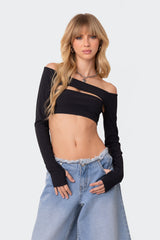 Reign Two Piece Ribbed Crop Top