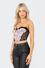 Off The Press Corset Top