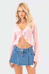 Reese Chiffon Ruffle Top