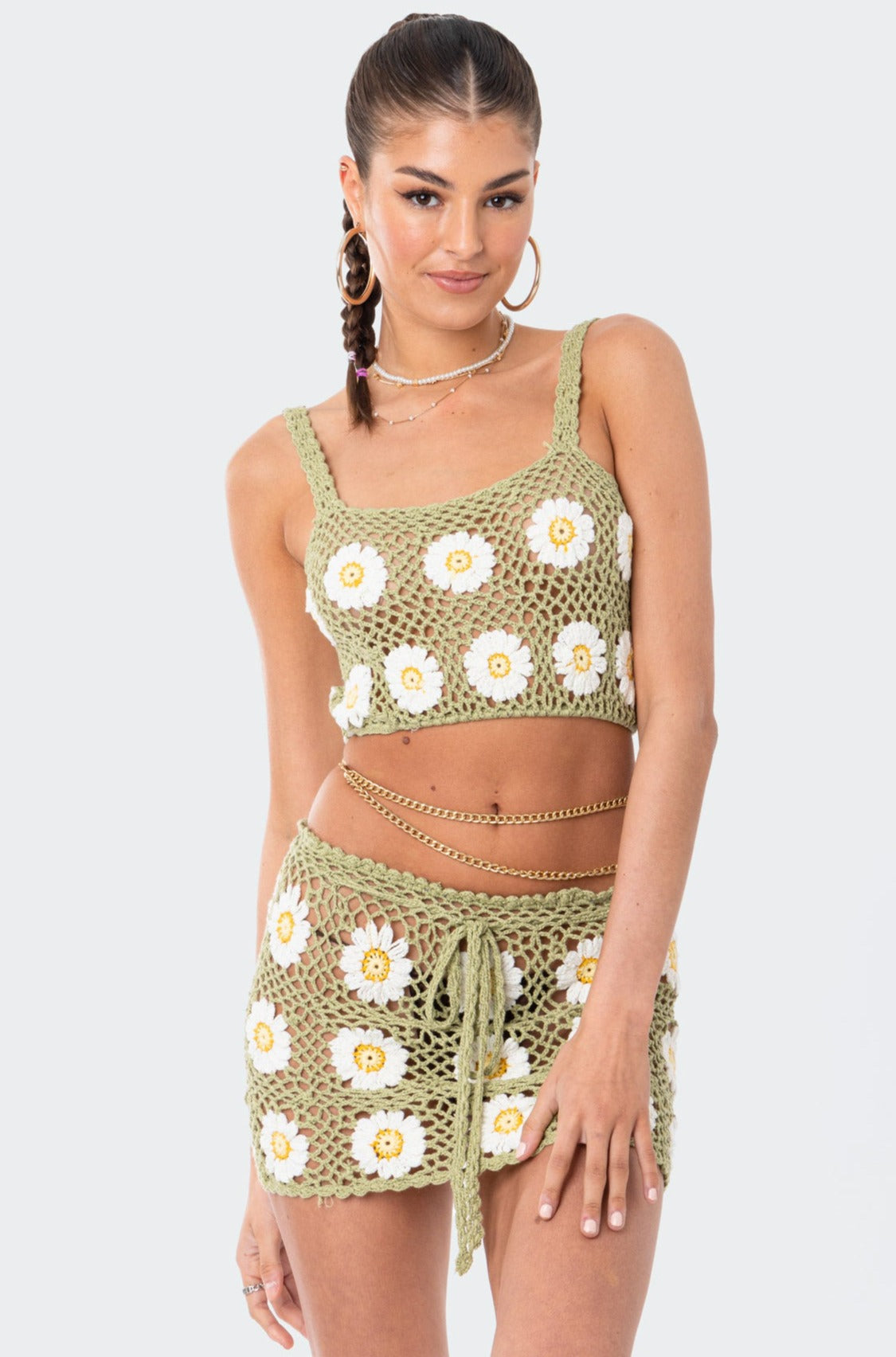 Daisy Crochet Crop Top