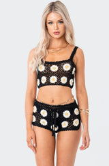 Daisy Crochet Crop Top