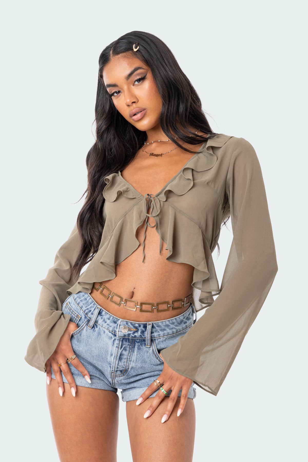 Reese Chiffon Ruffle Top