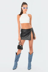 Gwyneth Faux Leather Mini Skirt