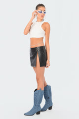 Gwyneth Faux Leather Mini Skirt