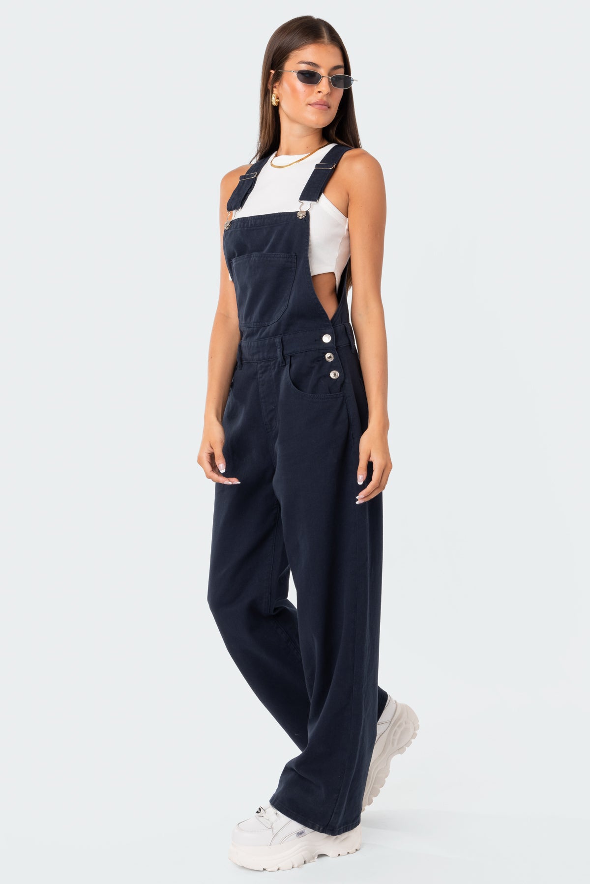 Sk8Ter Wide Leg Denim Overalls