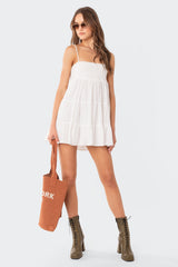 Ivory Oversized Mini Dress