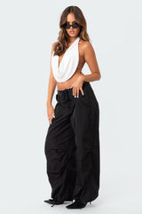 Monique Cropped Open-Back Top