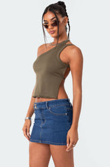 Verdi Open-Back One Shoulder Top