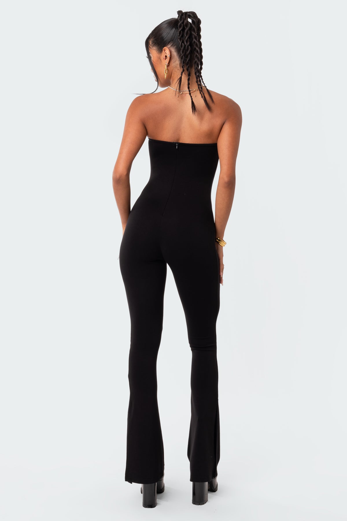 Melina Side Slits Flared Jumpsuit