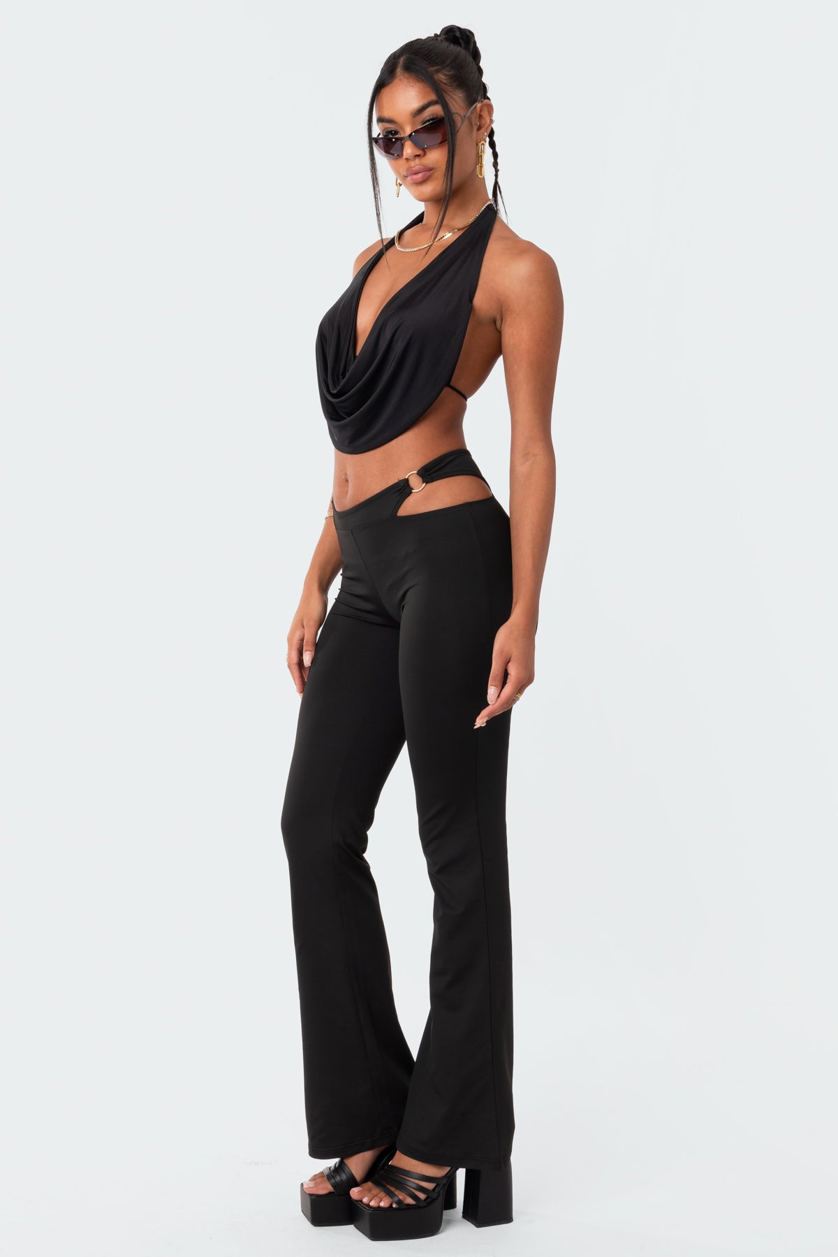 Monique Cropped Open-Back Top