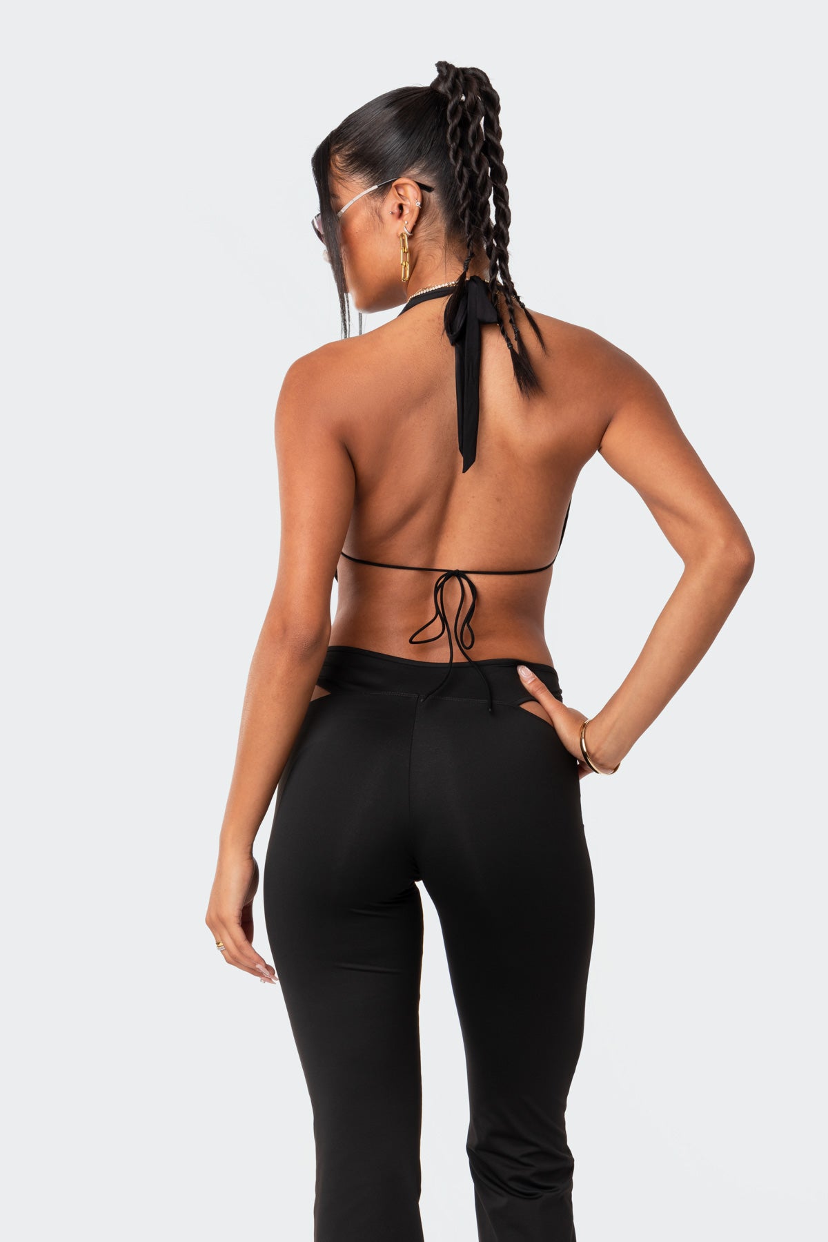 Monique Cropped Open-Back Top