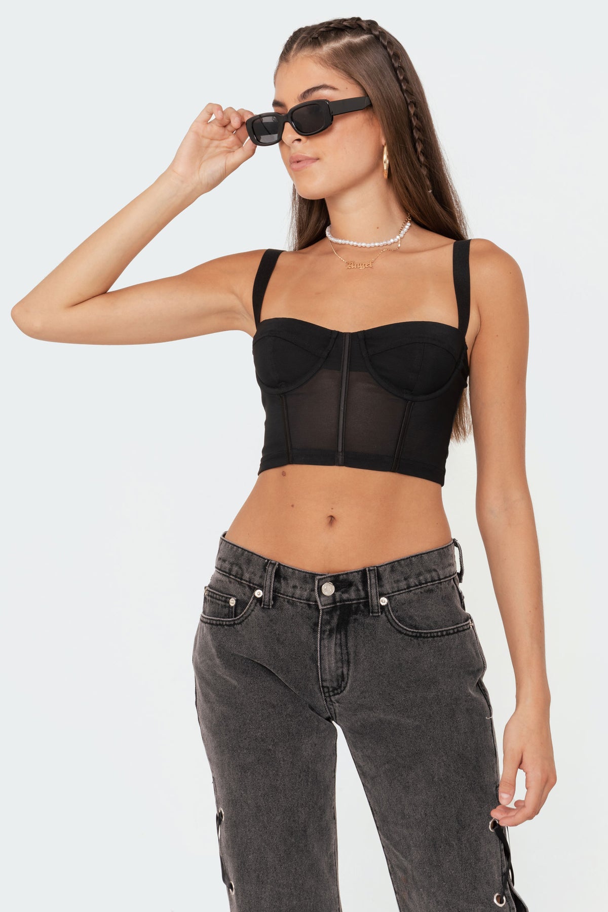 Teagen Mesh Corset Top