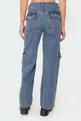 Deliah Low-Rise Cargo Jeans