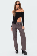 Helena Asymmetric Off The Shoulder Top