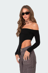 Helena Asymmetric Off The Shoulder Top