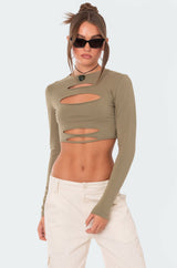 Slashed Crop Top