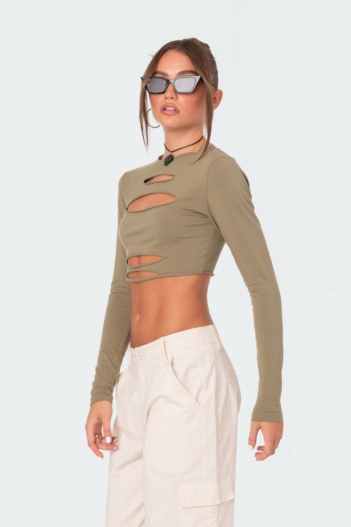 Slashed Crop Top