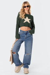 Mega Star Cropped Sweater