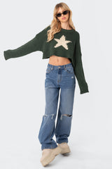 Mega Star Cropped Sweater