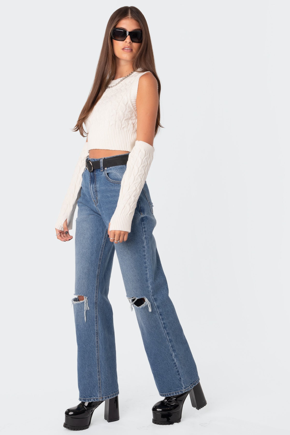 Lori High-Rise Wide Leg Jeans