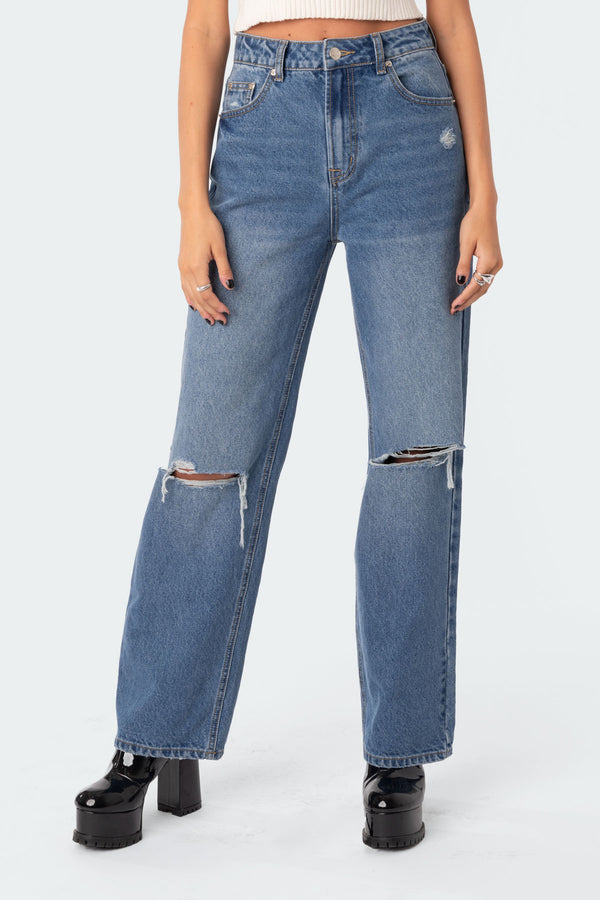 Lori High-Rise Wide Leg Jeans