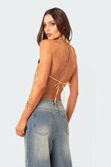 Forever Chainmail Open Back Top