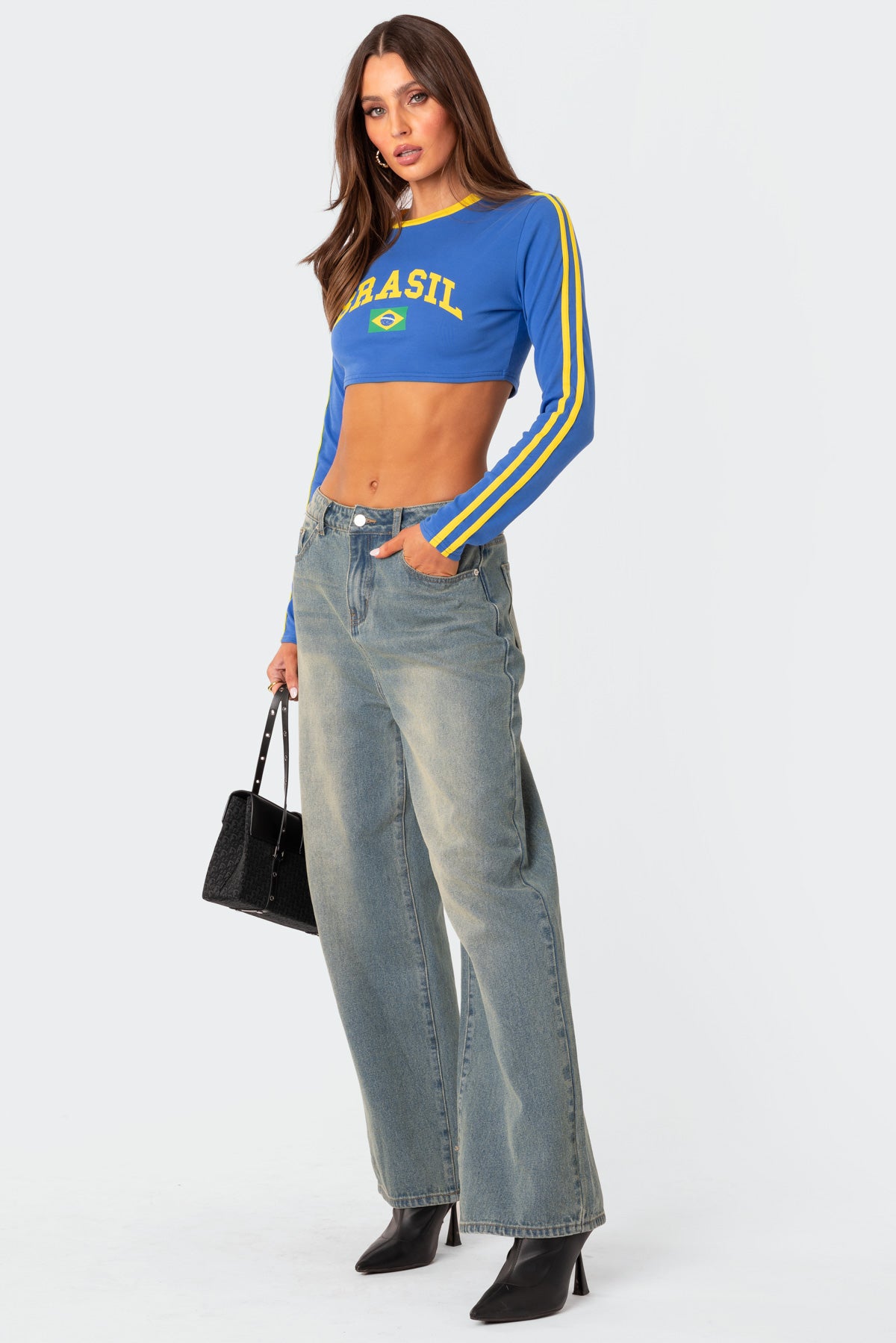 Brasil Long Sleeved Crop Top